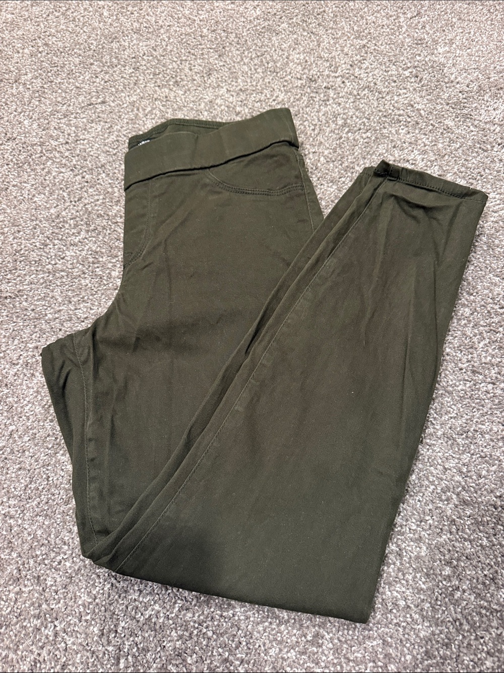 Nine West Dark Green Pull on Skinny Jeans size 8